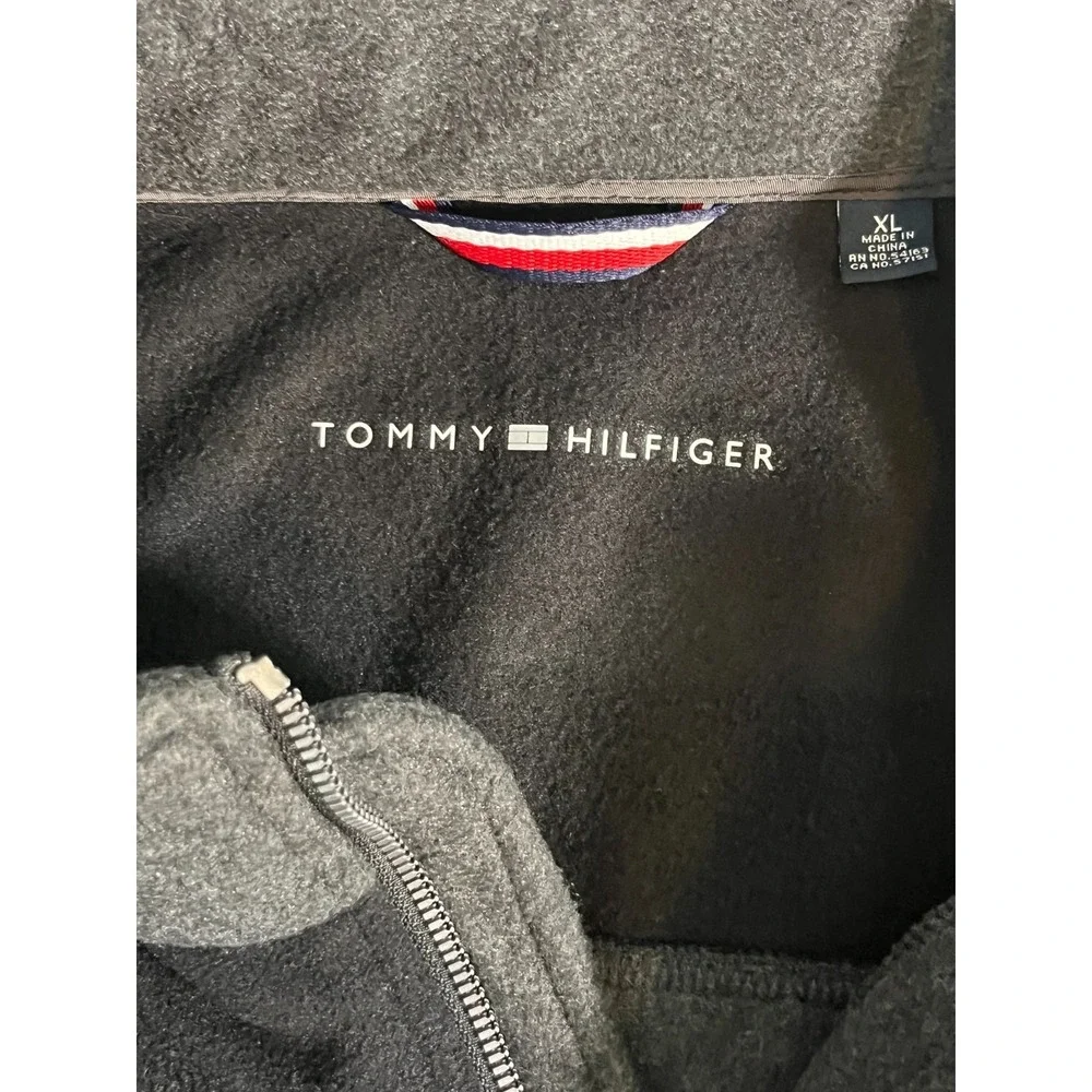 Tommy‎ Hilfiger Colorblock Fleece Jacket Men's XL – Charcoal/Black – NWT